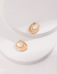 Radiant Oval Loop Earrings